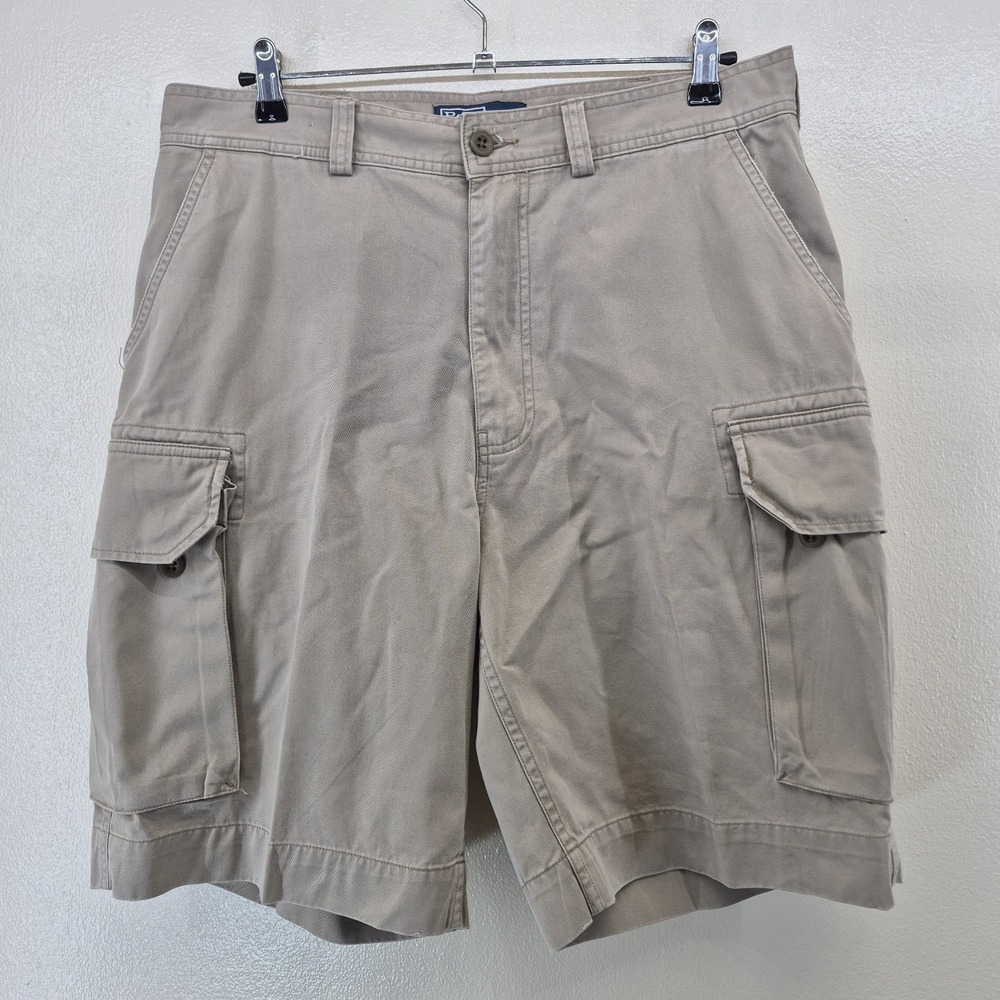 Polo Ralph Lauren Cargo Shorts Mens 34 Tan Khaki Classic Polo Chino Cotton